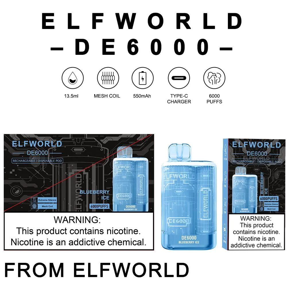 Elfworld-De6000-Dubai-Marchnad-2-3-5-Nic-Pod-Ailgodi tâl amdano-Vape-Malaysia-Marchnad-Puff-Dosbarthwyr-Hot- (1)